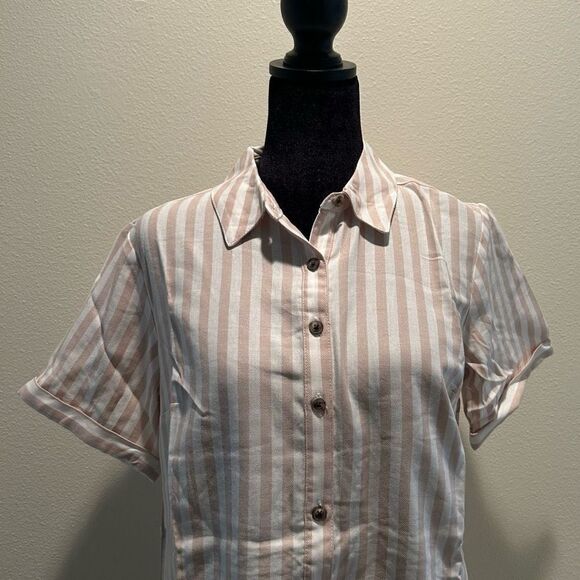 NWT Size 0 Isaac Mizrahi Live! Blouse Stripe - Picture 3 of 8